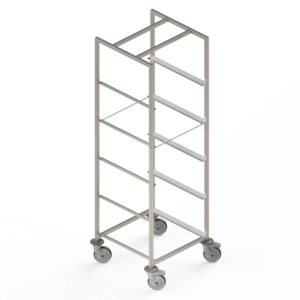 Chariot panier lave-vaisselle inox