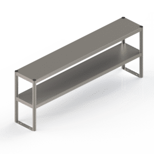 Etagère inox à poser sur table, sur 2 niveaux