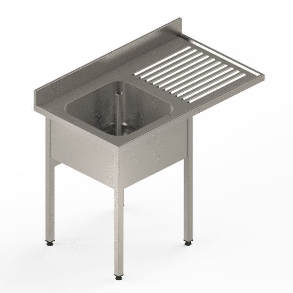 Plonge Inox Professionnelle avec emplacement pour lave-vaisselle