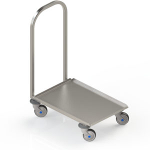 Socle inox rouleur