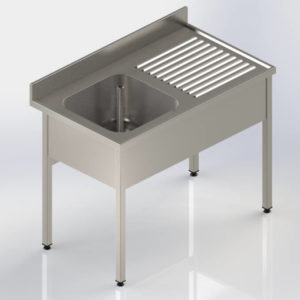 Plonge en inox aisi 304 pieds carrés