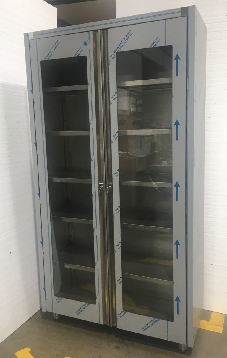 Armoire vitrée inox industrielle